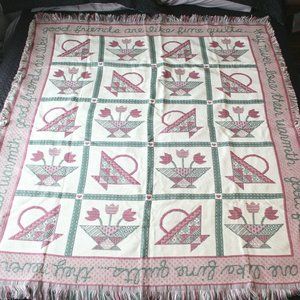 Vintage American Weavers Throw Quilt Blanket New